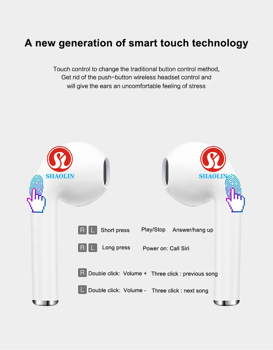 Bluetooth гарнитура Hands free стерео наушники с микрофоном двойной наушник для iphone 8 samsung xiaomi Android Phone Airdots