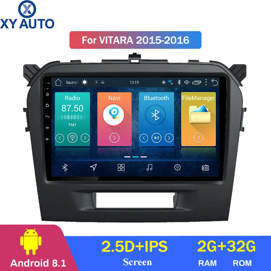 9 дюймовый 2.5D IPS HD мультисенсорный экран Android 8 1 2 Гб ОЗУ 32 ПЗУ NAVI для Suzuki Vitara 2015 2016 с Bluetooth USB WIFI SWC|Автомагнитолы|