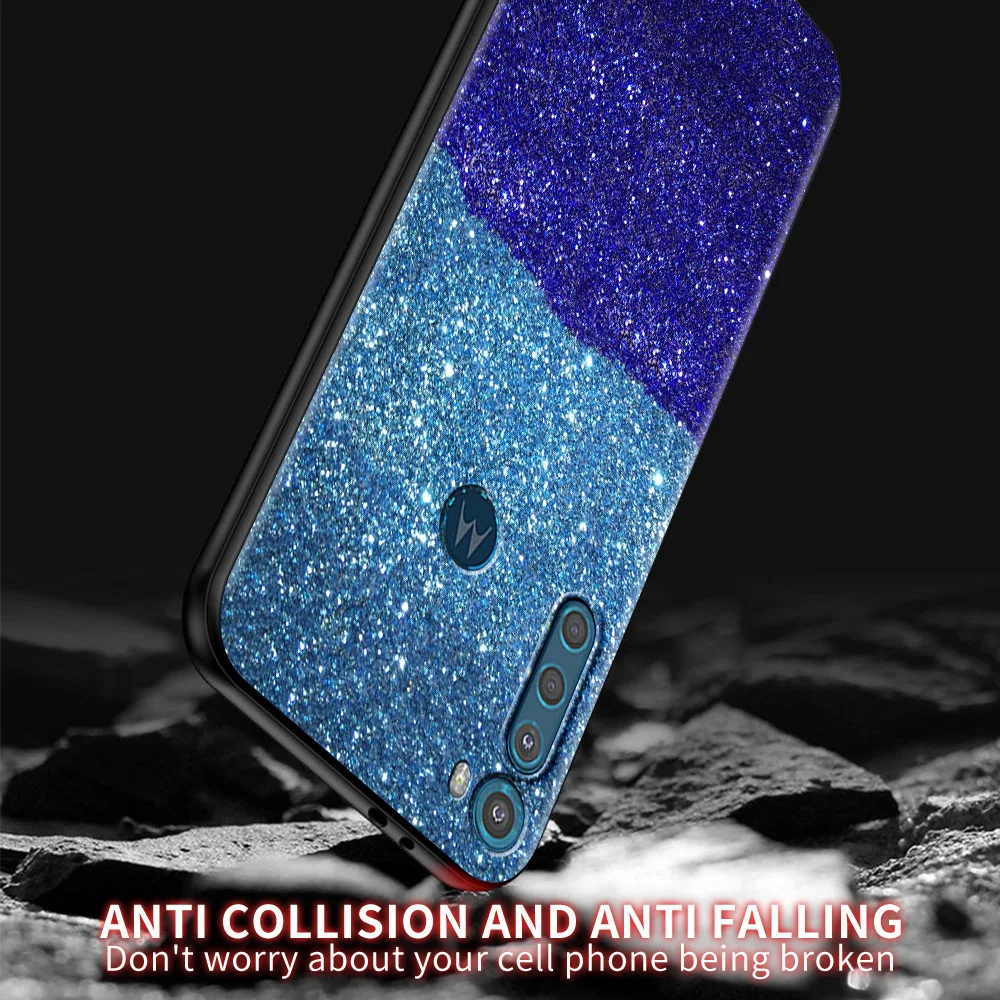 sparkle glitter for motorola one fusion shell for moto g10 g9 g8 plus play power one g20 g30 g40 g50 g60 edge 20 phone case free global shipping