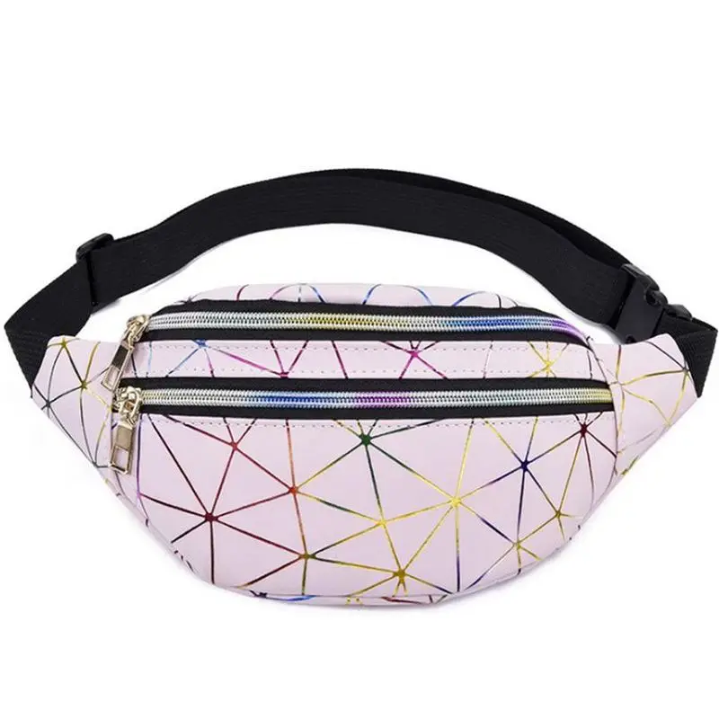 Поясная Сумка для женщин с голографическим рисунком забавная розовая и