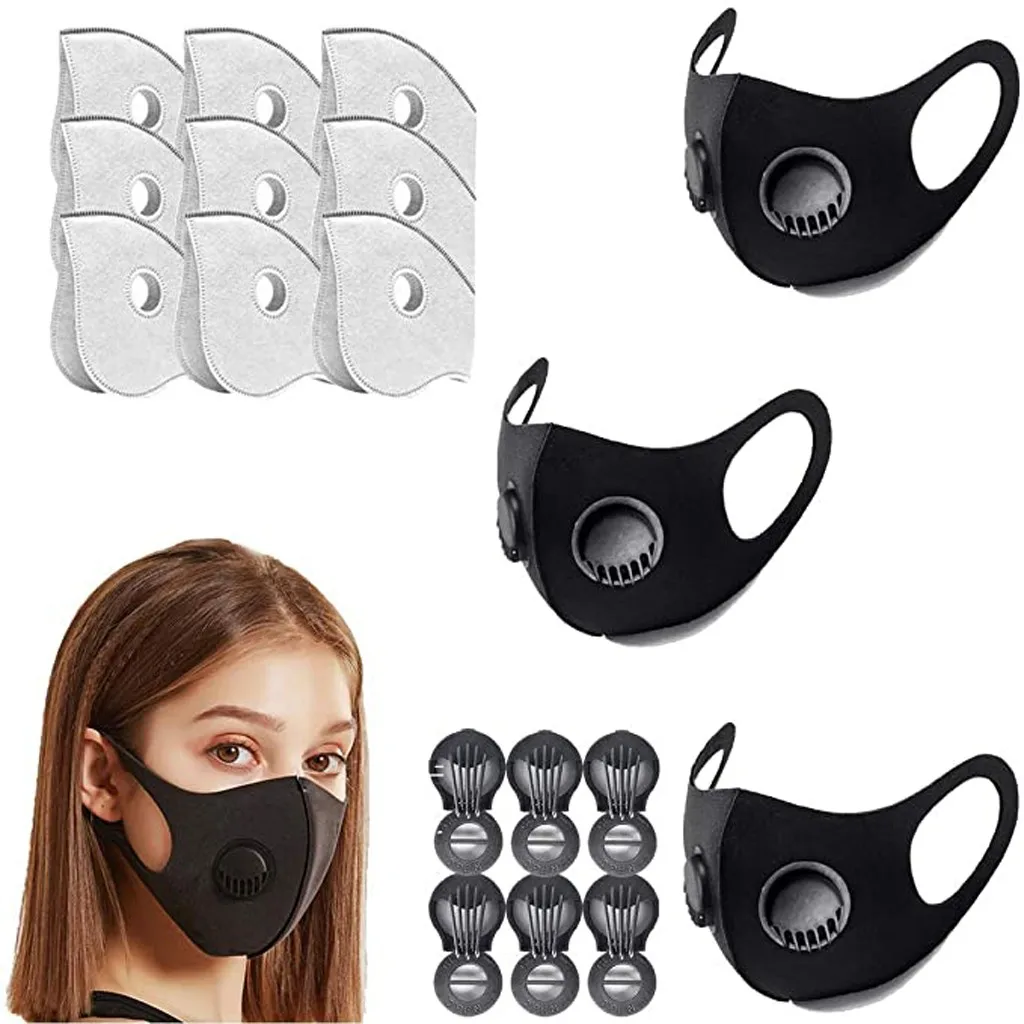 Маска для рта унисекс моющаяся дышащая маска лица 9 пятислойных фильтров с