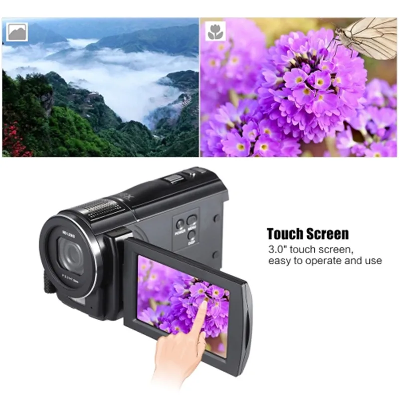 HDV F5 1080P Full HD 3 0 &quotвращающийся сенсорный экран lcd Цифровая видеокамера регистратор