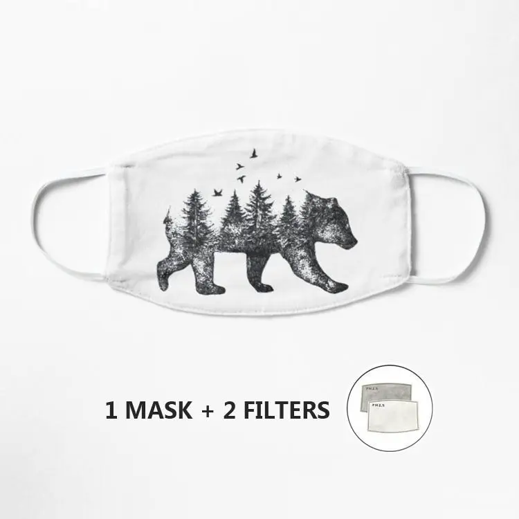 Мишка кантри маска смешная моющаяся лицевая сторона Половина лица рот Марка Хип