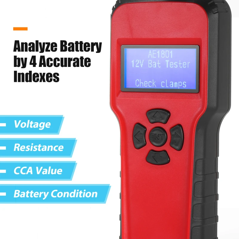

Car Electric Load Charging System Detect AE1801 Car Battery Tester Digital Battery Analyzer Battery Capacity Tester