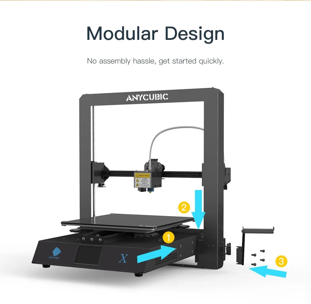 ANYCUBIC i3 Mega X 300*300*305 мм anycubic 3D-принтер FDM большой размер печати Meanwell блок питания