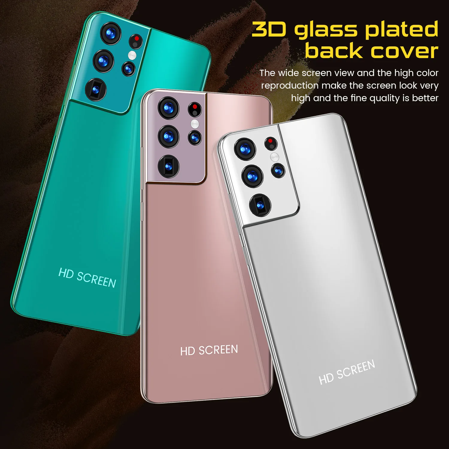 

2021 Newest 7.3" Galax S21Ultra Mobile Phone 12GB 512GB Snapdragon 865 6800mAh Android 10.0 Fingerprint Unlock Smart Cellphone