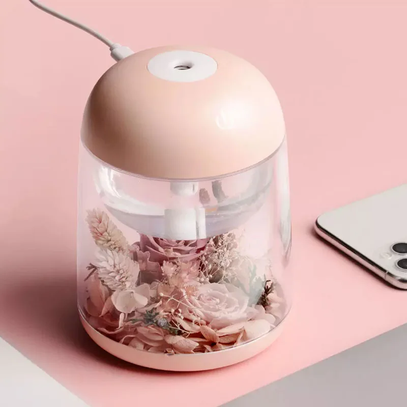 melhor Youpin Portátil Mini Umidificador De Ar 180ml Eterna Rosa Colorido Luzes Usb De Carregamento Para Casa Escritório Purificador De Ar Difusor Da Névoa