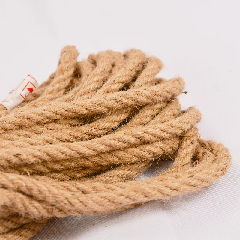Джутовые веревки шпагат из Натуральной Конопли 10 мм 3 50 м Деревенское ремесло