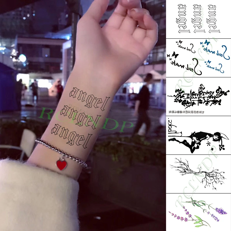 

Waterproof Temporary Tattoo Sticker Crown moon Star Skull letter bird cross Fake Tatto Flash Tatoo for Kid Girl Men Women