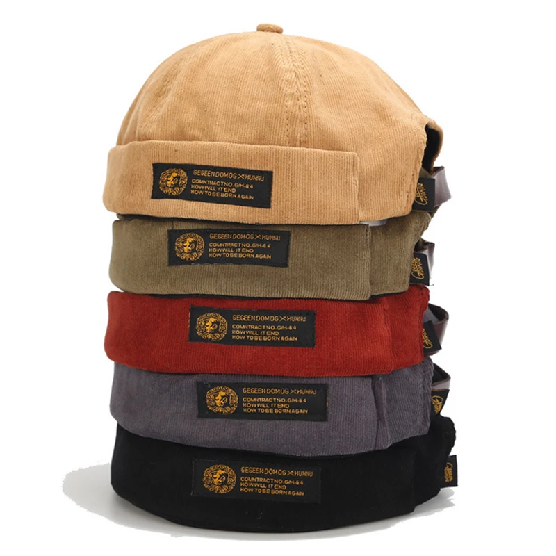 

Шапка-бини в стиле ретро для мужчин и женщин, регулируемая Шапка-бини из хлопка с рисунком дыни, в винтажном стиле, Матросская, акриловая, пов...