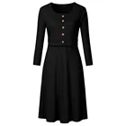 Модная новая Пижама Для грудного вскармливания, женское Повседневное платье с длинным рукавом и пуговицами Для кормления грудью