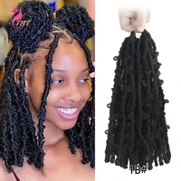 synthetic butterfly locs crochet hair braids for black women 14 18 inch butterfly bob locs pre looped crochet braids hair