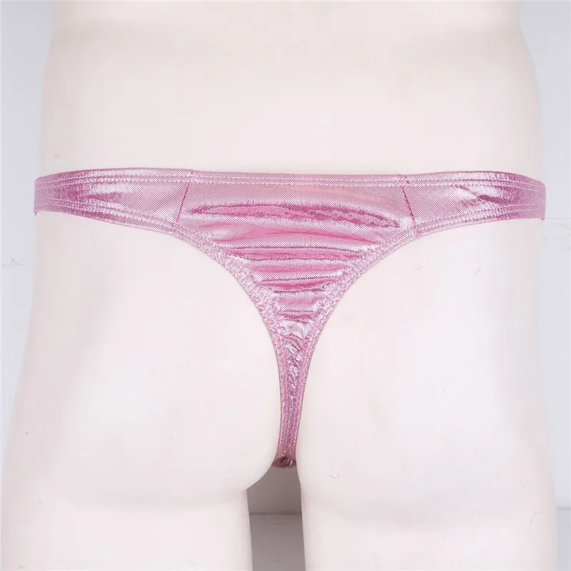 Трусы-стринги мужские блестящие с низкой посадкой купальные трусы рюшами