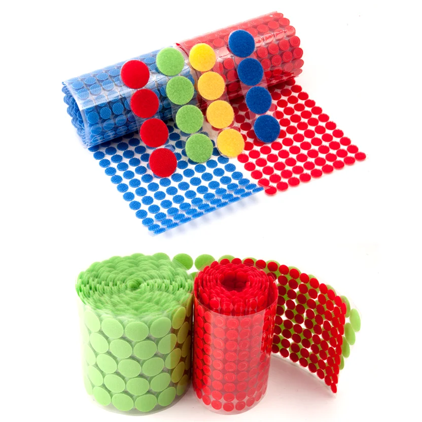 

270Pairs 10mm Color Adhesive Fastener Tape Dots Hook And Loop Magic Sticker Round Strong Self Adhesive Dual Lock Magic Tape