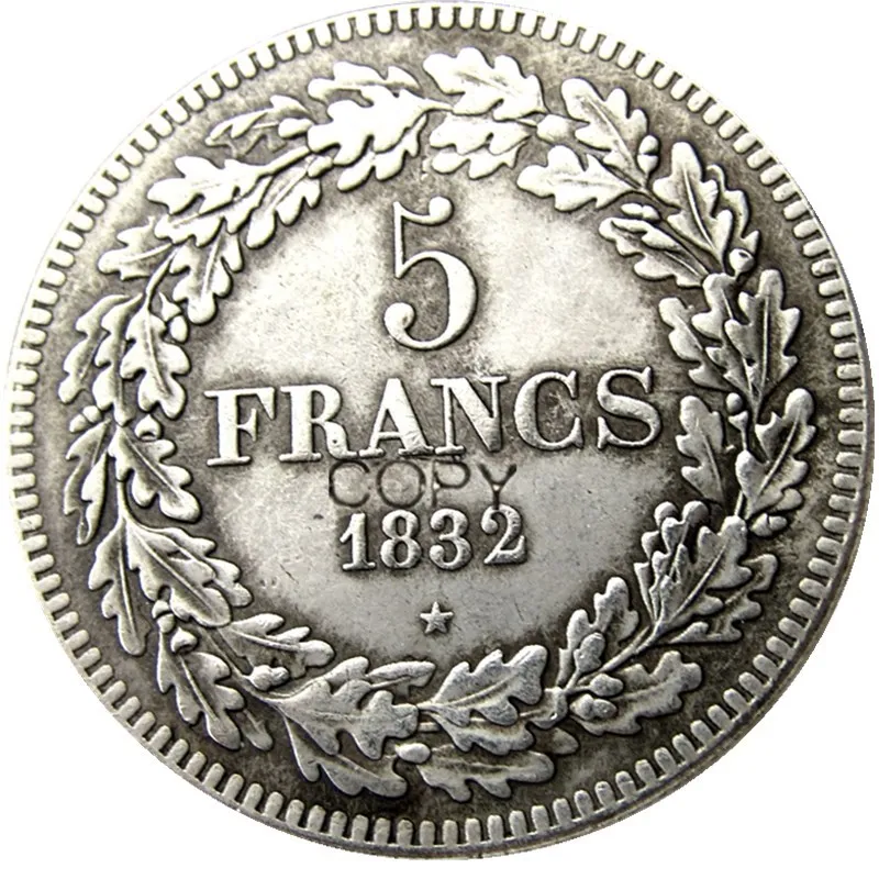 

Leopold Premier Roi Des beltes 5 франков, копия монет, 1832