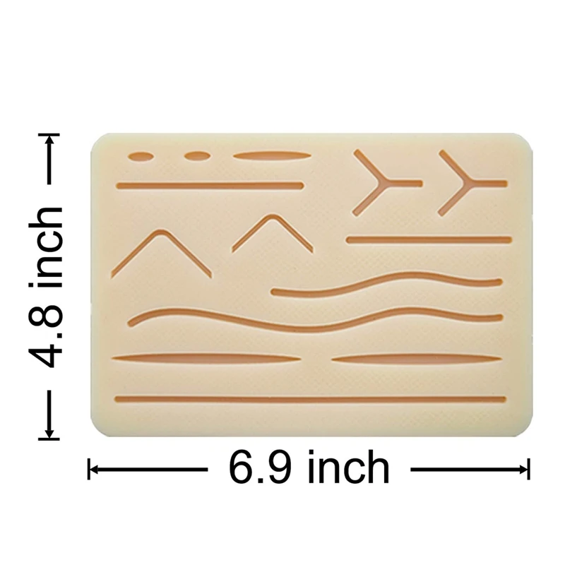 

Suture Refill Kit for Students,Silicone Stitching Pad with Threads and Needles,Suture Training Kit (Education Use Only)
