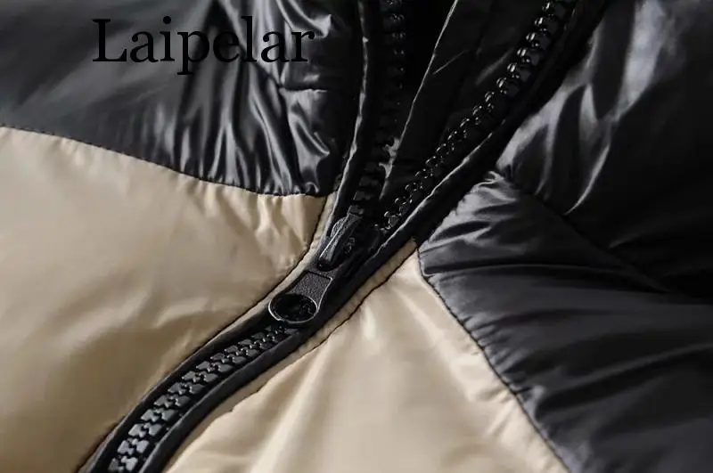 Laipelar модная многоблочная Лоскутная куртка женское теплое пальто с хлопковой