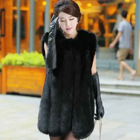 Кисть из меха норки Для женщин пальто 2020 зимнее с искусственным лисьим мехом