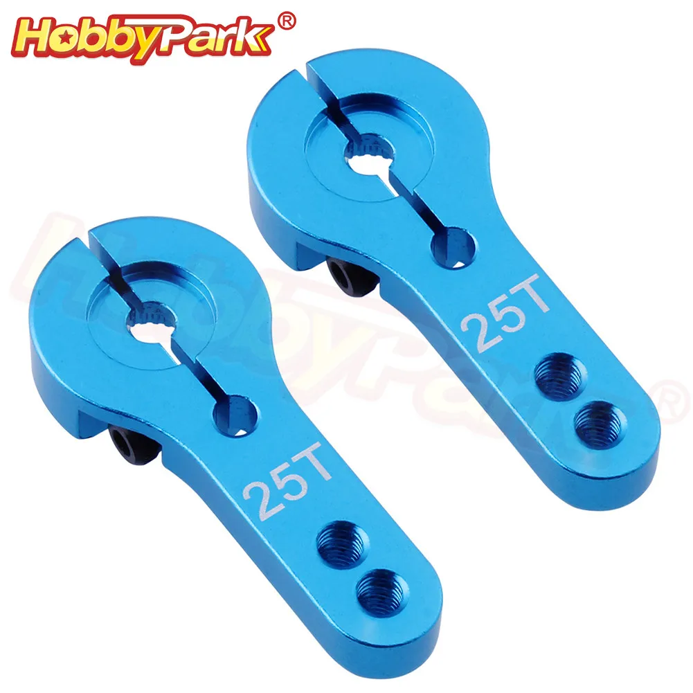 

2pcs CNC Alloy Aluminum Servo Horn 25T For 1/8 1/10 Scale RC Model Car Robot Boat Airplane Steering Arm Axial Savox Servos etc