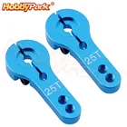 2 шт. CNC сплав алюминиевый сервопривод 25T для 18 110 масштабные радиоуправляемые модели автомобиля Робот Лодка Самолет рулевой рычаг осевой Savox сервоприводы и т. Д.