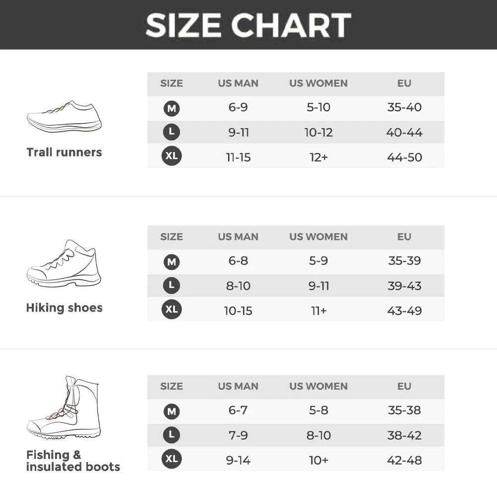 

Crampons Traction Cleats 19 Spikes Stainless Steel Anti-Slip Grips Ice Snow Shoes Boots Walking Climbing Fishing Hiking Winter