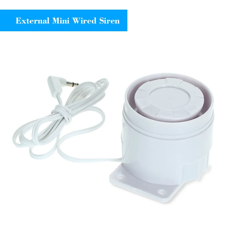 External Mini Wired Siren 110dB Prompt Alert Alarm to Anti-thief Intrusion Smoke Alarm & Gas Leakage from Home Alarm System