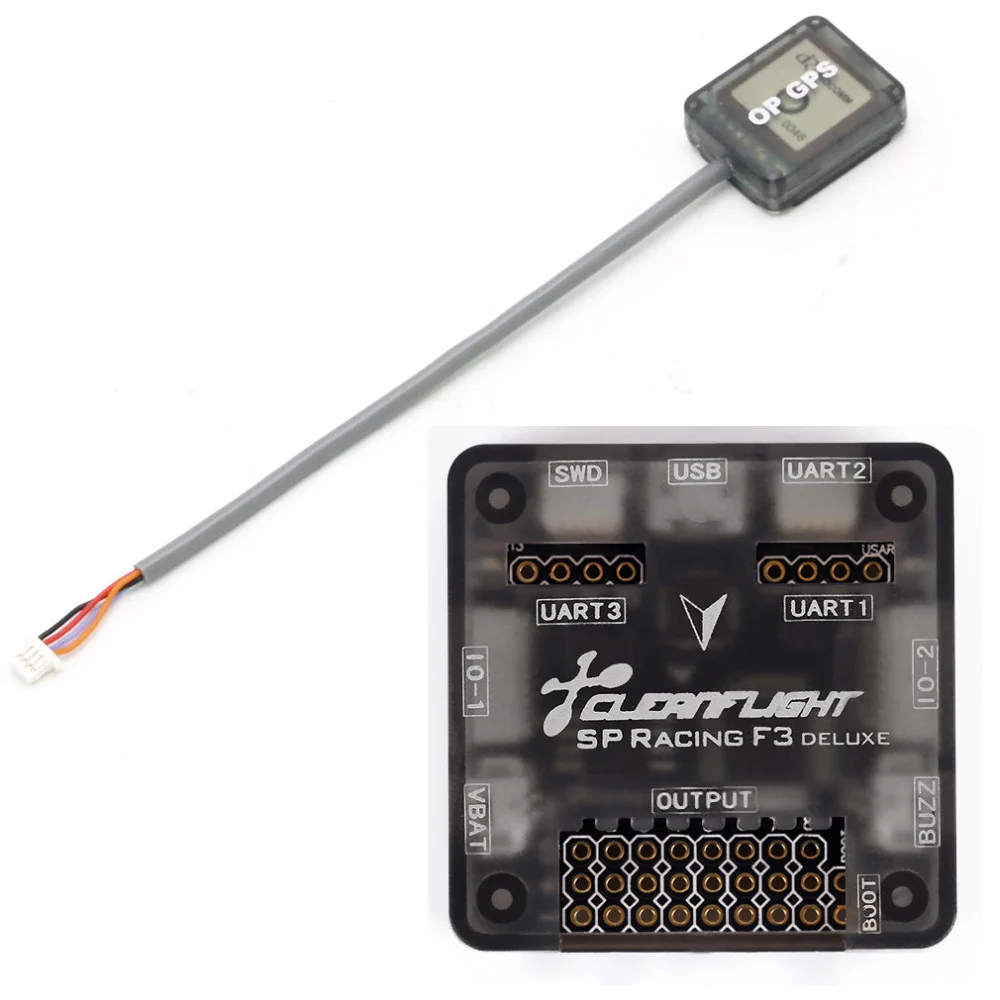 OP Sp3 Deluxe SP Racing F3 плата контроллера полета Acro/Deluxe w/чехол+ мини OP gps для FPV QAV-R 220 QAV-X 214 мм FPV RC Дрон Квадрокоптер - Цвет: OP Sp3 Deluxe
