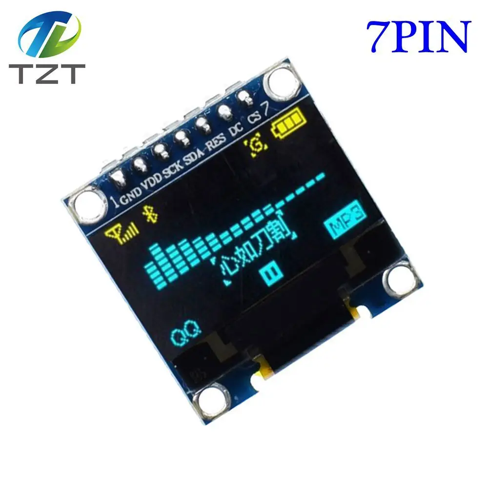 Модуль ЖК дисплея TZT 0 96 дюйма IIC Серийный белый 128X64 I2C SSD1306 12864 плата с экраном GND VCC