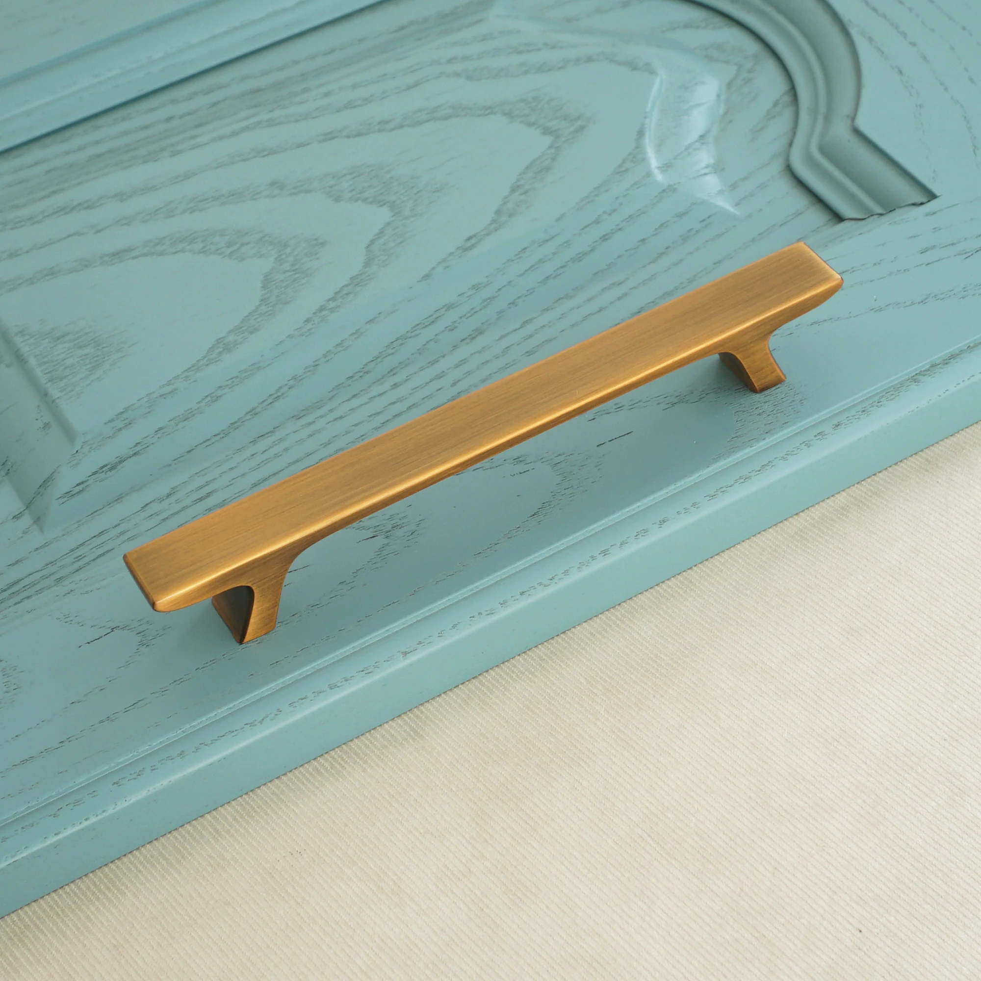 3 75 &quot5&quot латуни цинк сплава дверные ручки простой современный Кухня ручка шкафа