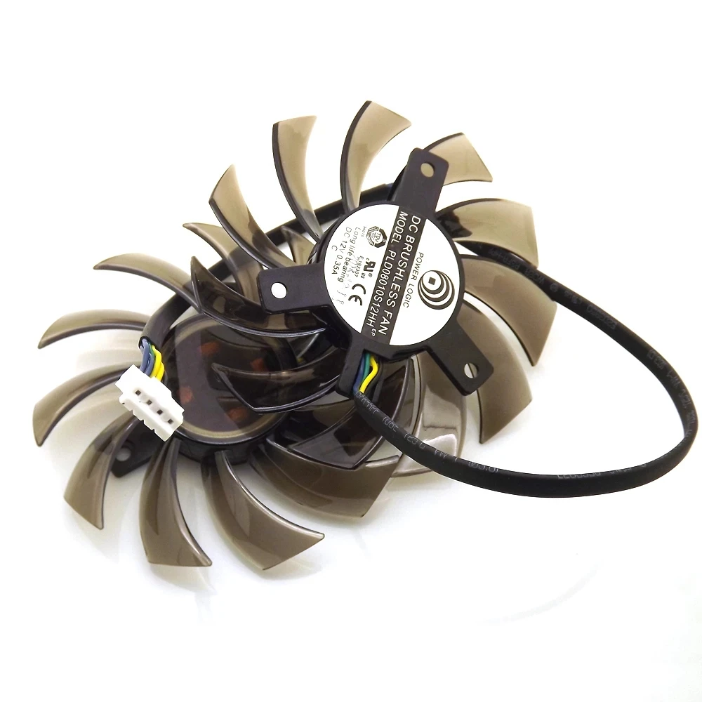 PLD08010S12HH 75 мм 12V 0.35A для MSI GTX 560 570 580 R6770 R6870 R6950 Twin Frozr II видео карта двойной