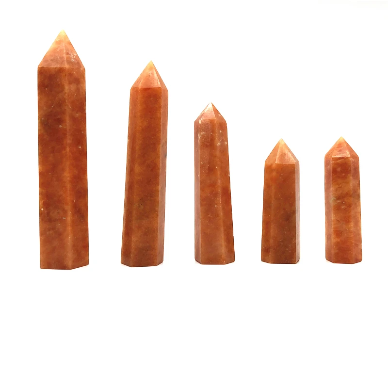 

Drop Shipping 1pc Natural Orange Calcite Point Healing Stone Quartz Tower Orange Wand Ornament Pyramid Natural Stones