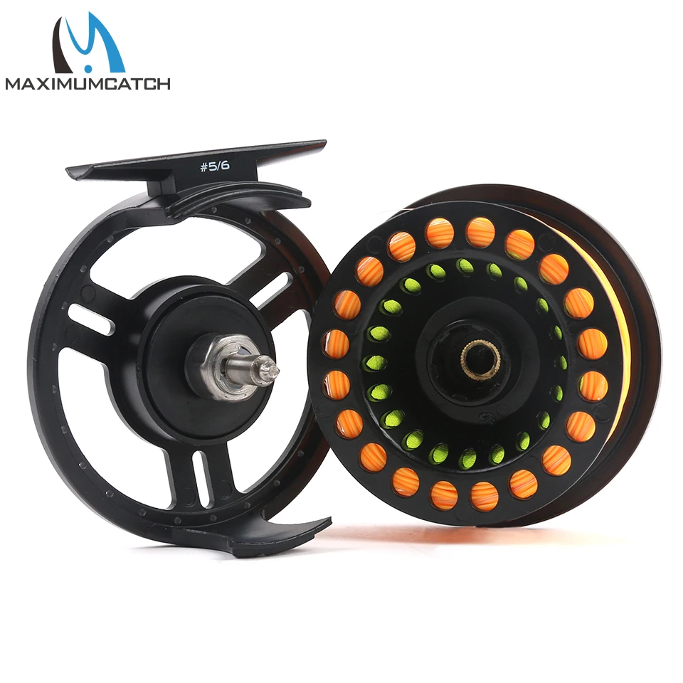 Maxcatch 5-8WT Plastic Mid-large Arbor Fly Fishing Reel with Weight Forward Floating Line Leaders Combo | Спорт и развлечения
