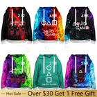 Корейский кальмар, искусственная кожа, круг, треугольник, квадратный логотип, символы 001, мужские и женские толстовки