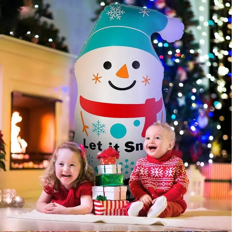 

Pvc Christmas Inflatable Snowman Toy Christmas Gifts Courtyard Party Decor Ornament for Indoor Outdoor Creating Atmosphere