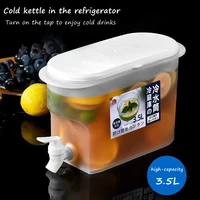 household refrigerator cold water bottle with faucet large capacity summer cool water bucket cold bubble bottle ice water bucket