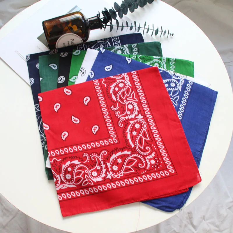 

Cotton scarves women neckerchief hair scarf small square 55cm hiphop head scarfs bandana wristband hair band