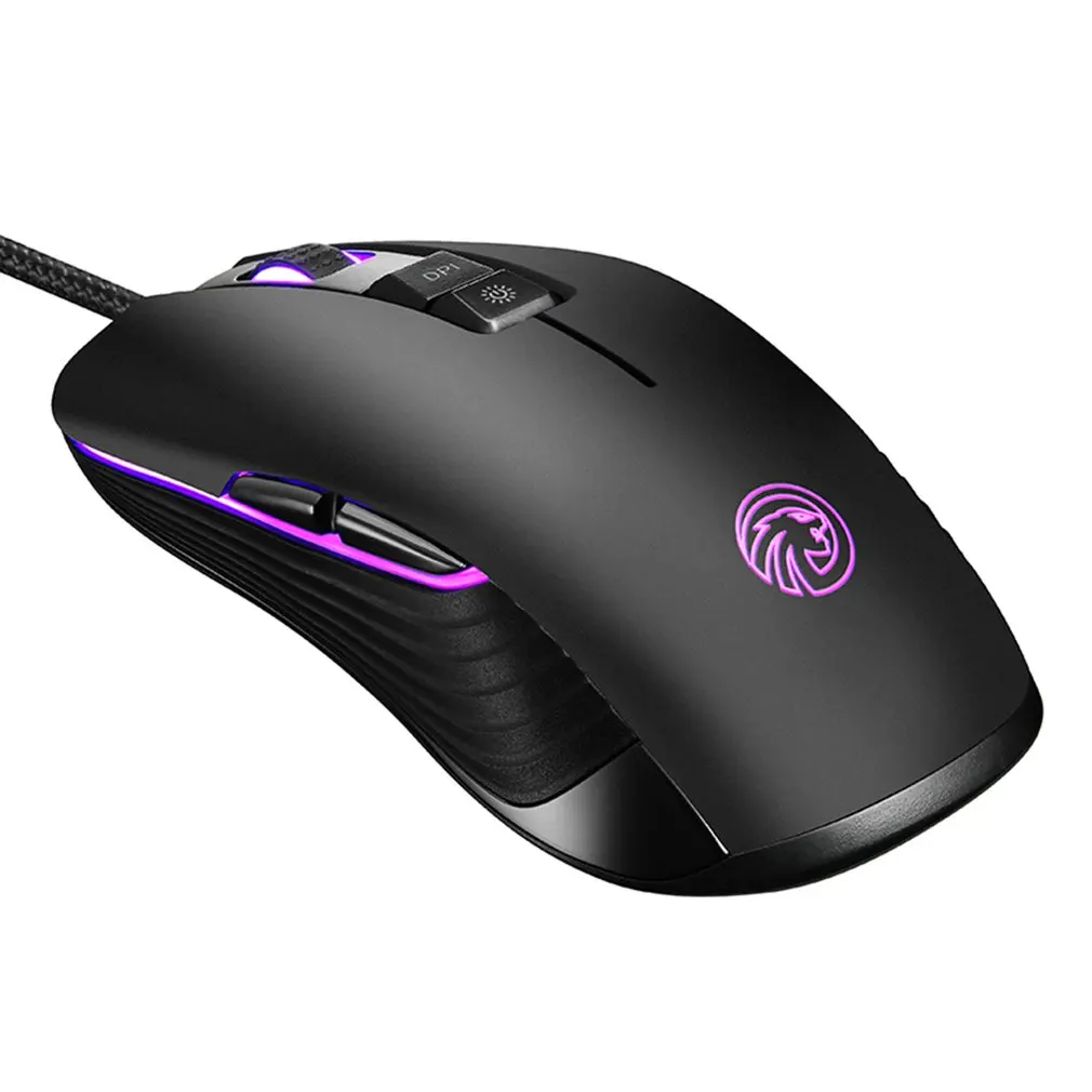 FMOUSE F600 RGB игровая мышь 5000 точек/дюйм Оптическая Проводная программируемая