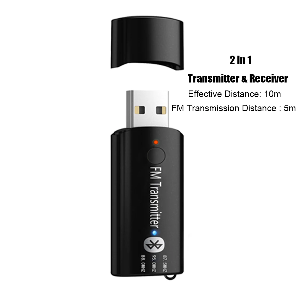 2 IN 1 Type 4 4,2 5,0 Bluetooth передатчик приемник аудио USB 3,5 мм портативный беспроводной динамик стерео адаптер для ТВ ПК компьютер наушники автомобиля - Цвет: 2 IN 1 Type 4