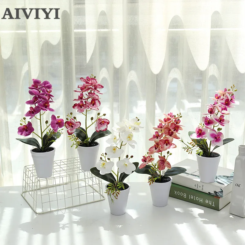 

3D Printing Film 11 Flower Orchid Real Sense Flowers Bonsai Creative Decorative Garden Home Decor Desktop Balcony Decoracion