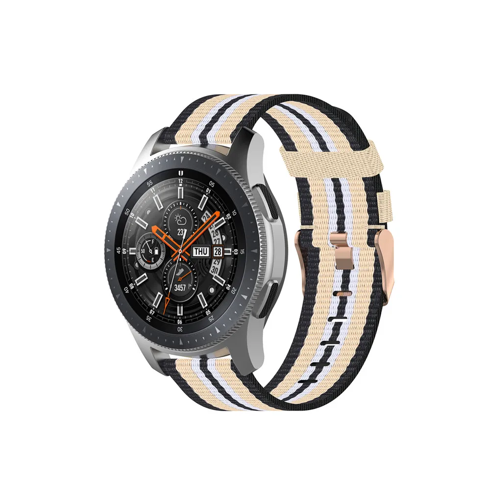 18 20 мм 22 мм холщовый нейлоновый ремешок для часов для samsung Galaxy Watch 42 мм 46 мм Active2 huawei Watch GT2 Amazfit GTR браслет