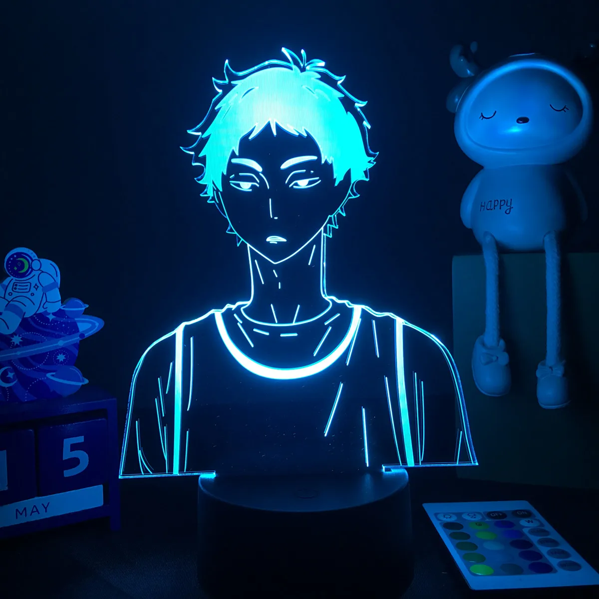 Haikyuu! Аниме 3D лампа Akaashi КейДжи рисунок Ночной светильник для Украшения в спальню