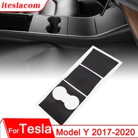 new tesla central control panel protective patch for tesla model y accessories car interior styling stickers pure black film