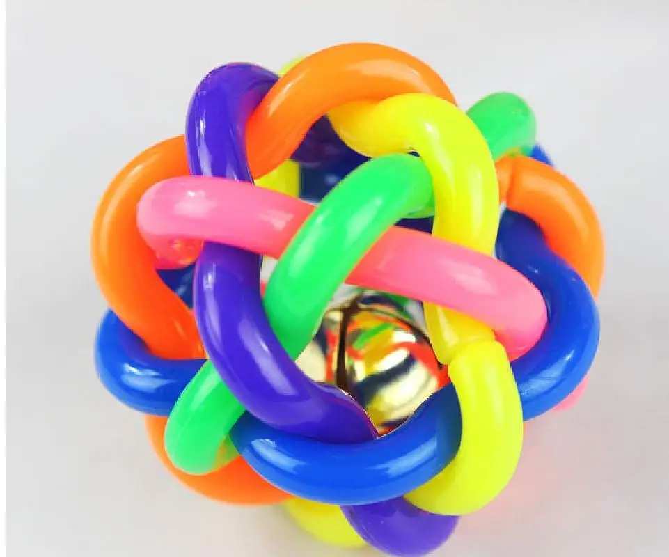 1pcs colorful ball dog toy cat with bell for small medium large pet product Chihuahua Yorkshire Poodle | Дом и сад