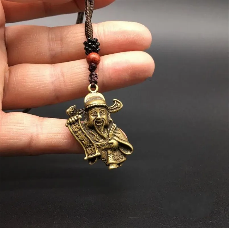 Медная статуя коллекционные китайские латунные Резные маммоны духовное