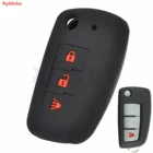 Чехол для ключа из силикона с 3 кнопками для Nissan Rogue