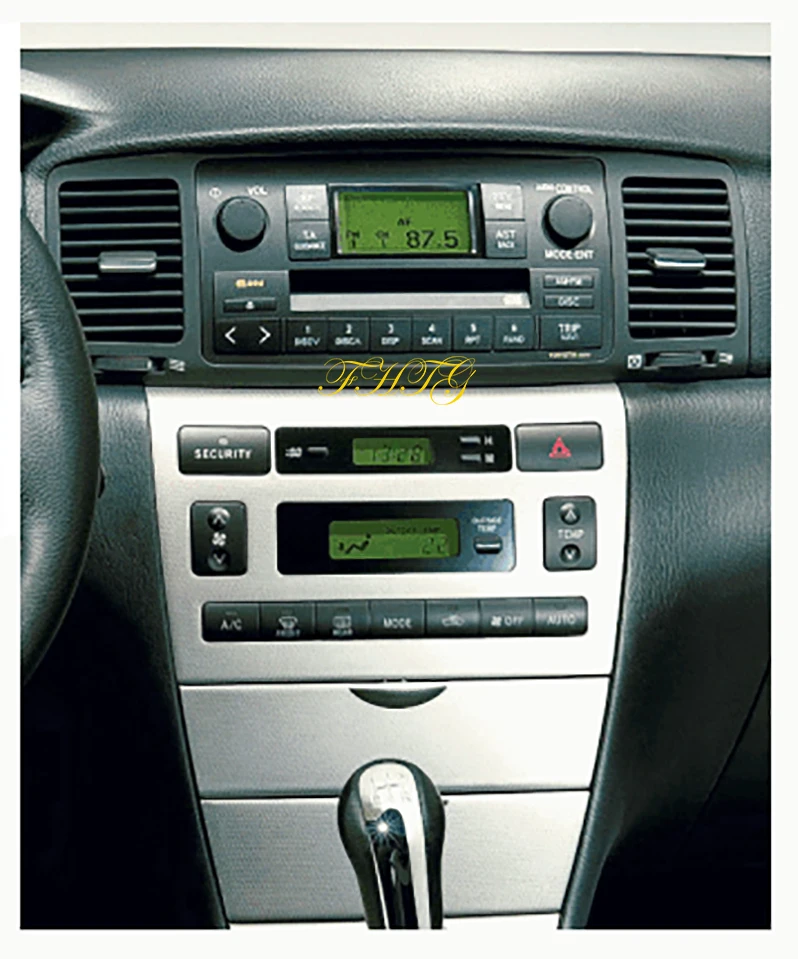 Fascia подходит для Toyota Corolla 2003-2006 гг. автомобильная аудиорамка с двумя Din-разъемами |