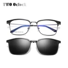 Мужские солнцезащитные очки 2 в 1 Tony Stark, квадратные поляризационные солнцезащитные очки с магнитной застежкой для коррекции близорукости, оптическая оправа, под заказ, Z953