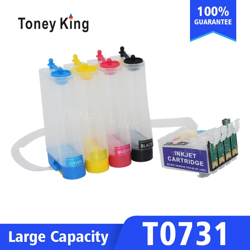 Комплект непрерывной системы чернил Toney King T0731 для принтера Epson Stylus T13 TX102 TX103 TX121 C79