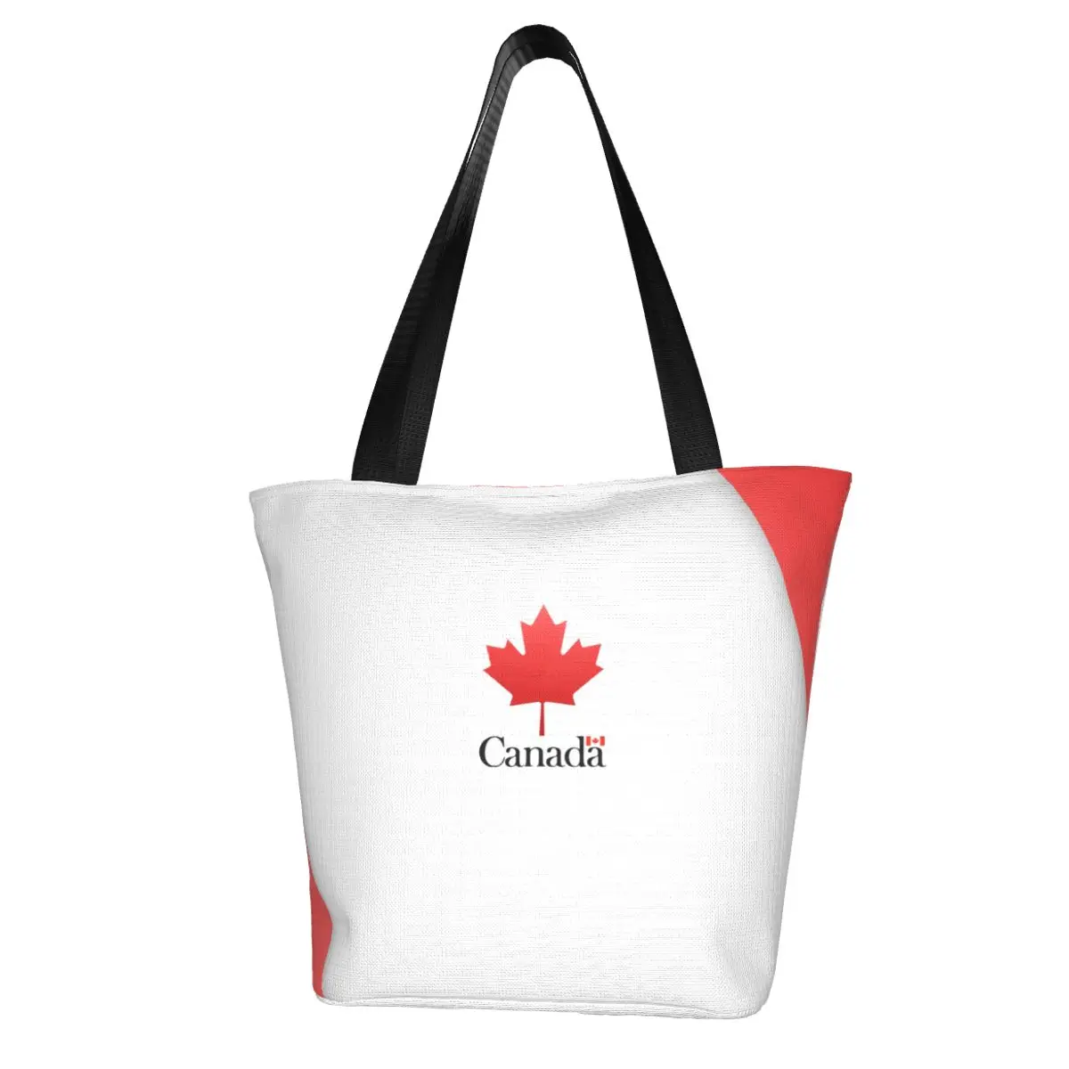 Canadian Flag Polyester outdoor girl handbag, woman shopping bag, shoulder bag, canvas bag, gift bag