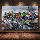 Marvel мстители супергерой картины, нарисованные на холсте забавный фильм постер и печать Куадрос Настенная картина Детская комната Домашний декор